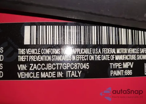 2016 Jeep Renegade Trailhawk из США, поврежденный, VIN ZACCJBCT7GPC87045